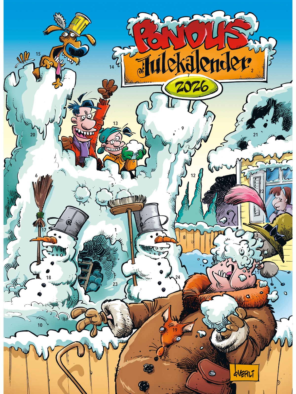 Pondus julekalender 2026 med sjokolade