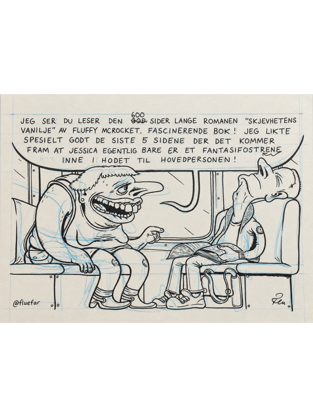 Fagprat originaltegning «Spoiler alert»
